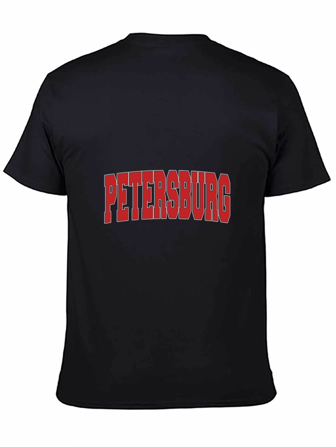 Petersburg Black Graphic T-Shirt - Stylish City Pride!