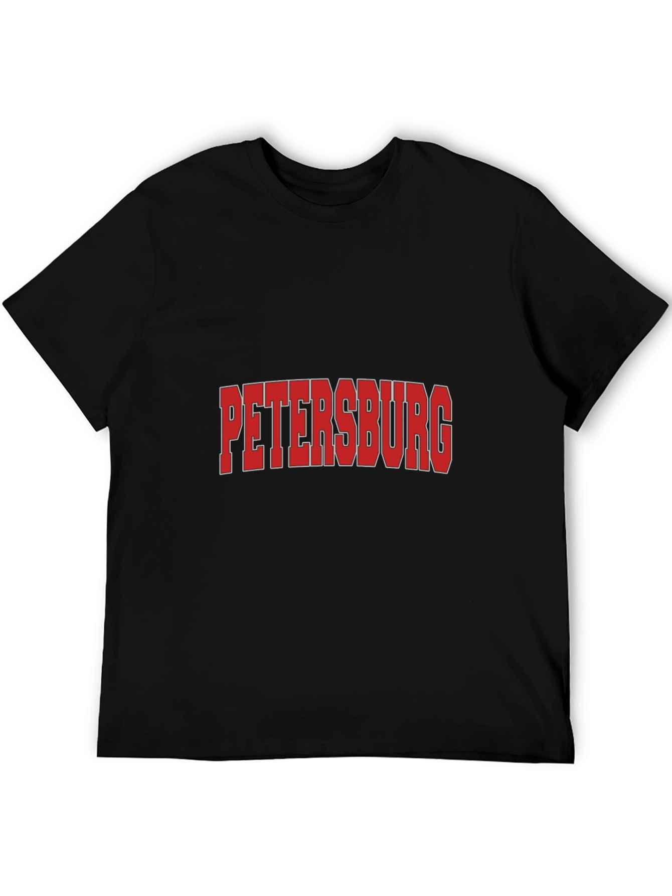 Petersburg Black Graphic T-Shirt - Stylish City Pride!