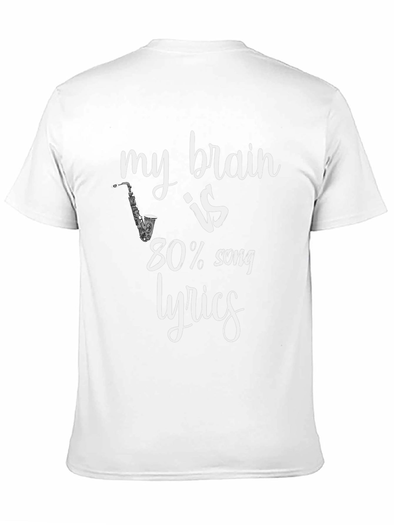 My Brain Is 80% Song Lyrics T-Shirt