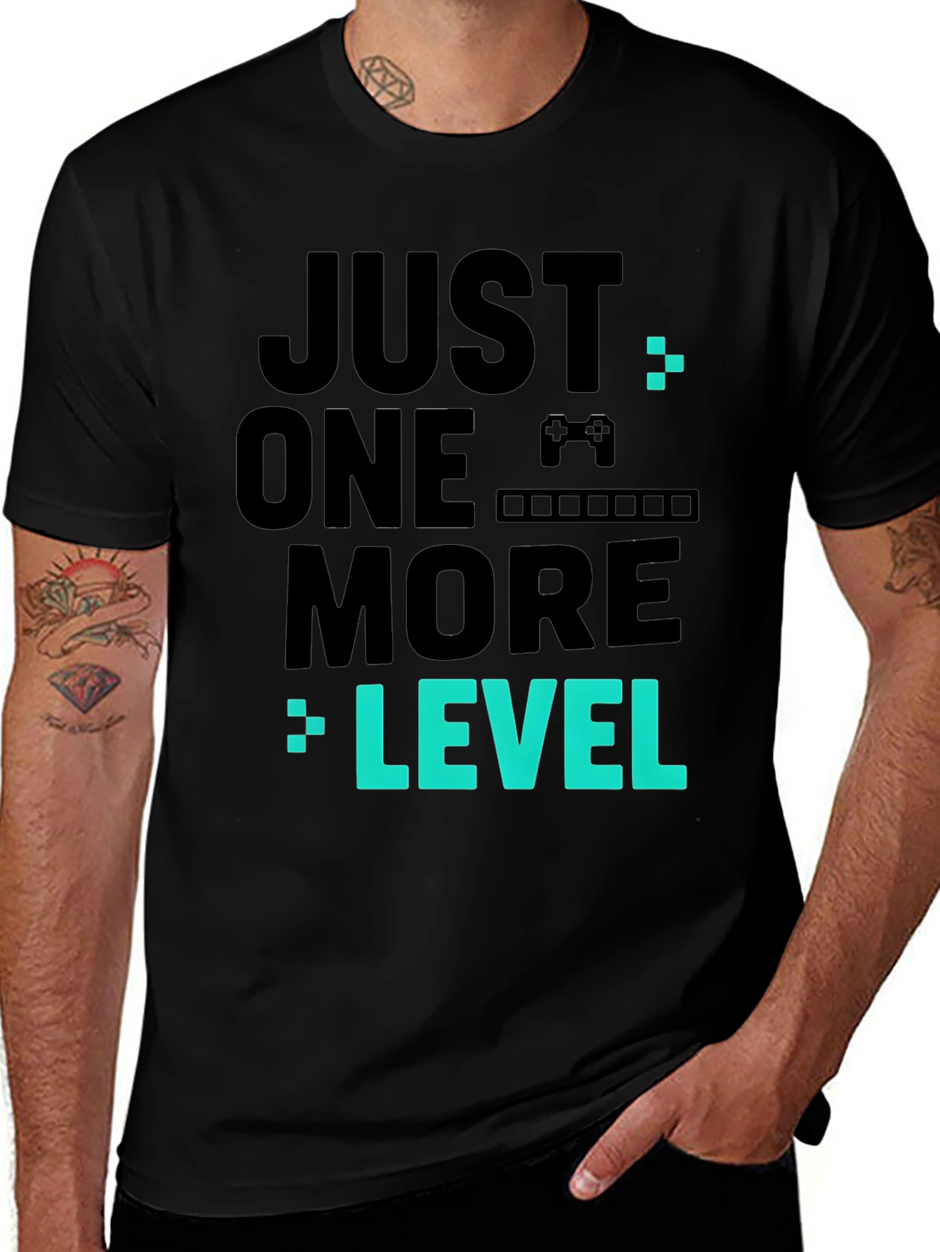 Just One More Level Black Gaming T-Shirt