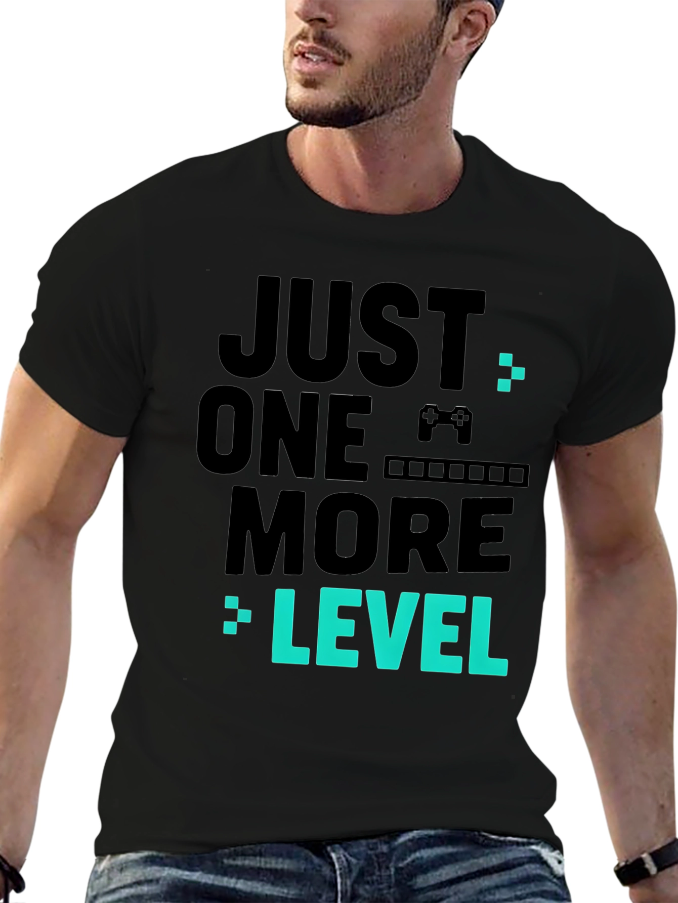 Just One More Level Black Gaming T-Shirt