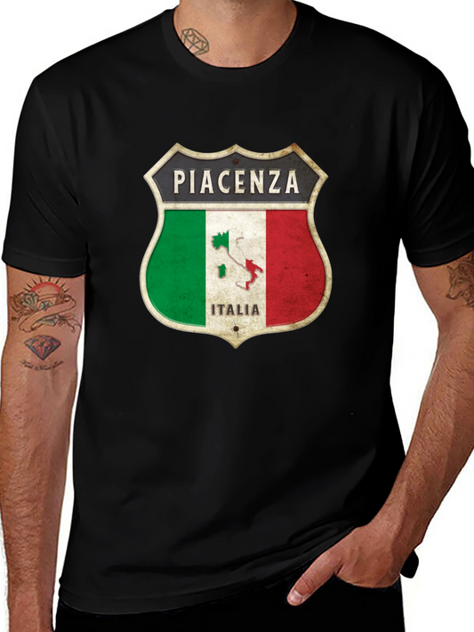 Piacenza Italy Vintage Shield Graphic T-Shirt