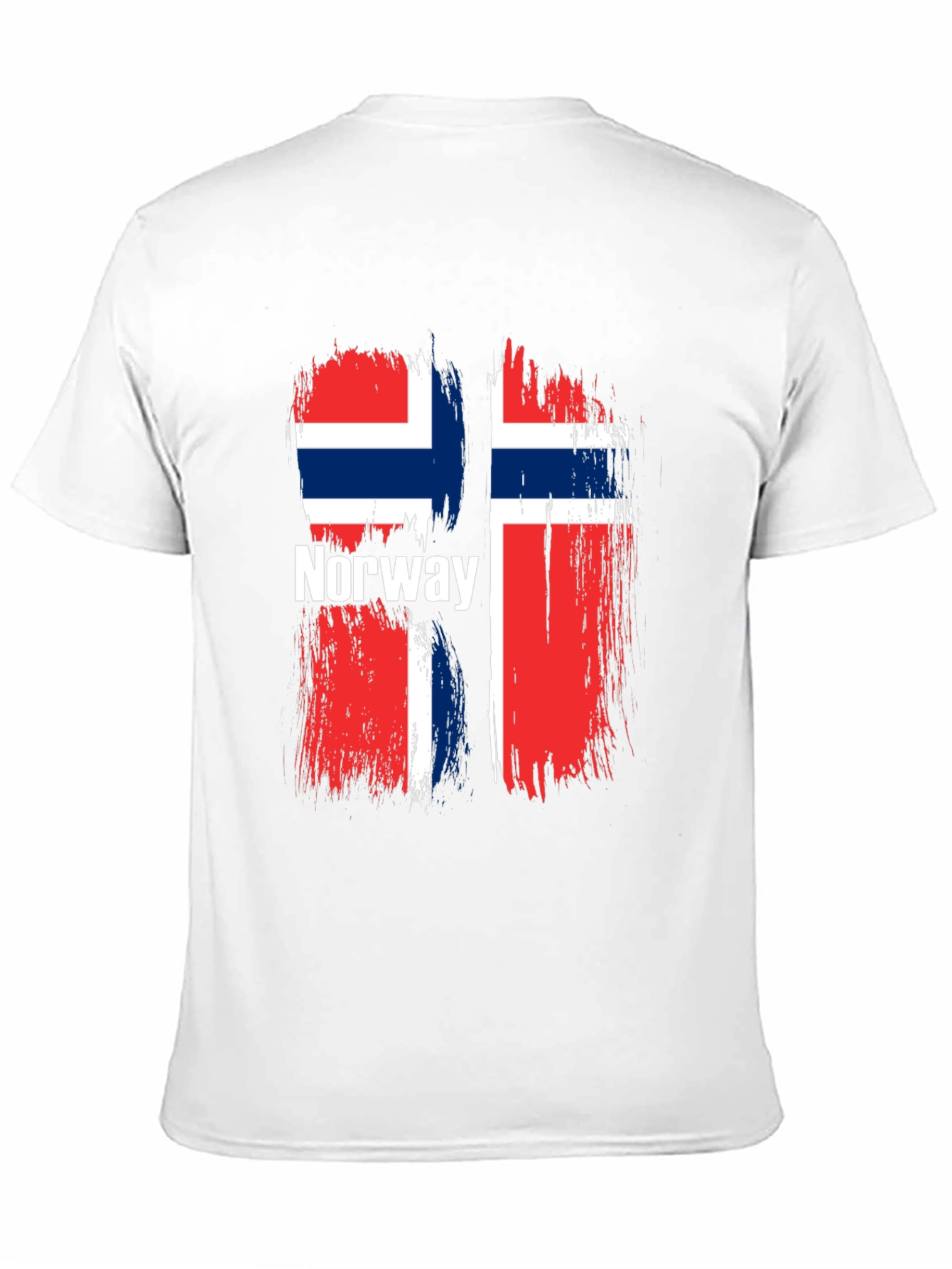 Norway Flag Graphic T-Shirt - Black