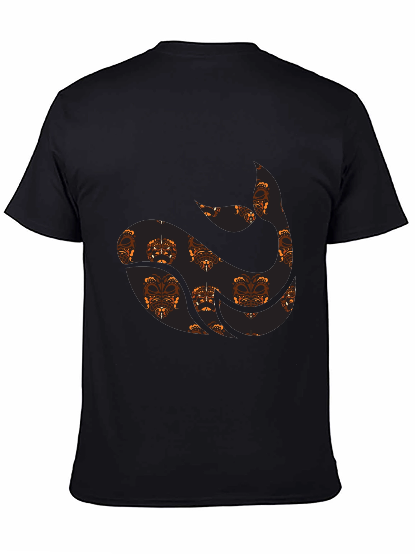 Unique Pattern Black Tee