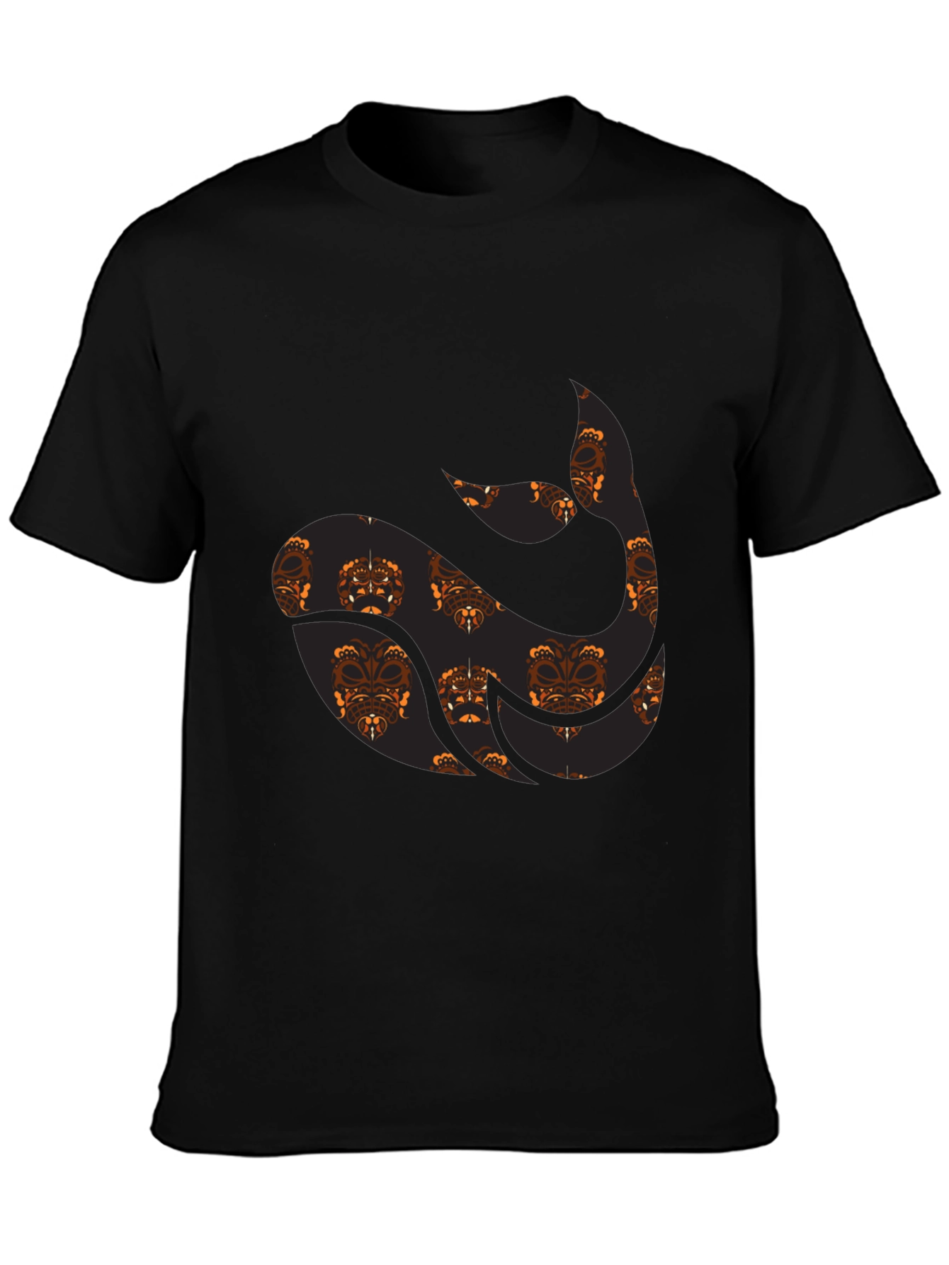 Unique Pattern Black Tee
