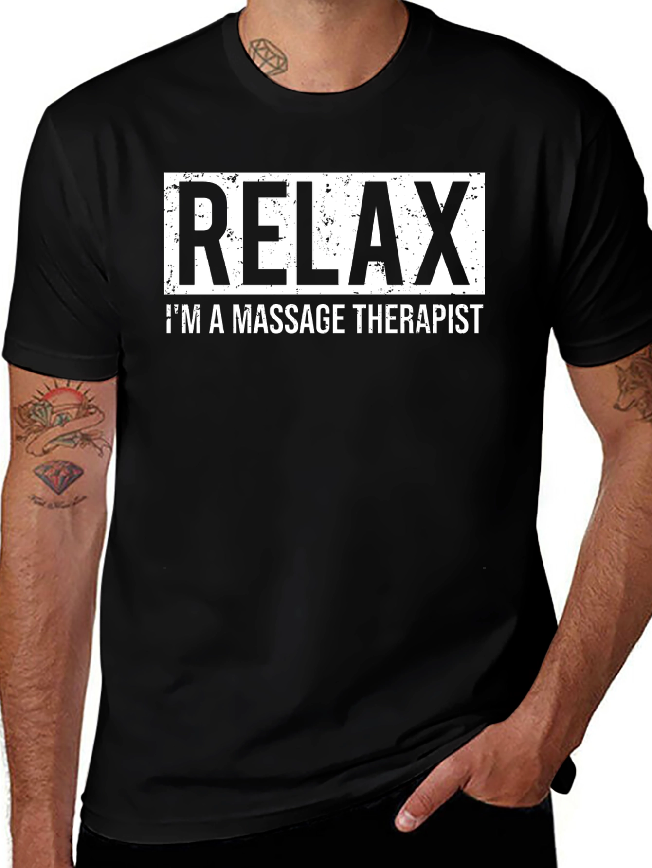 Relax Massage Therapist T-Shirt - Black