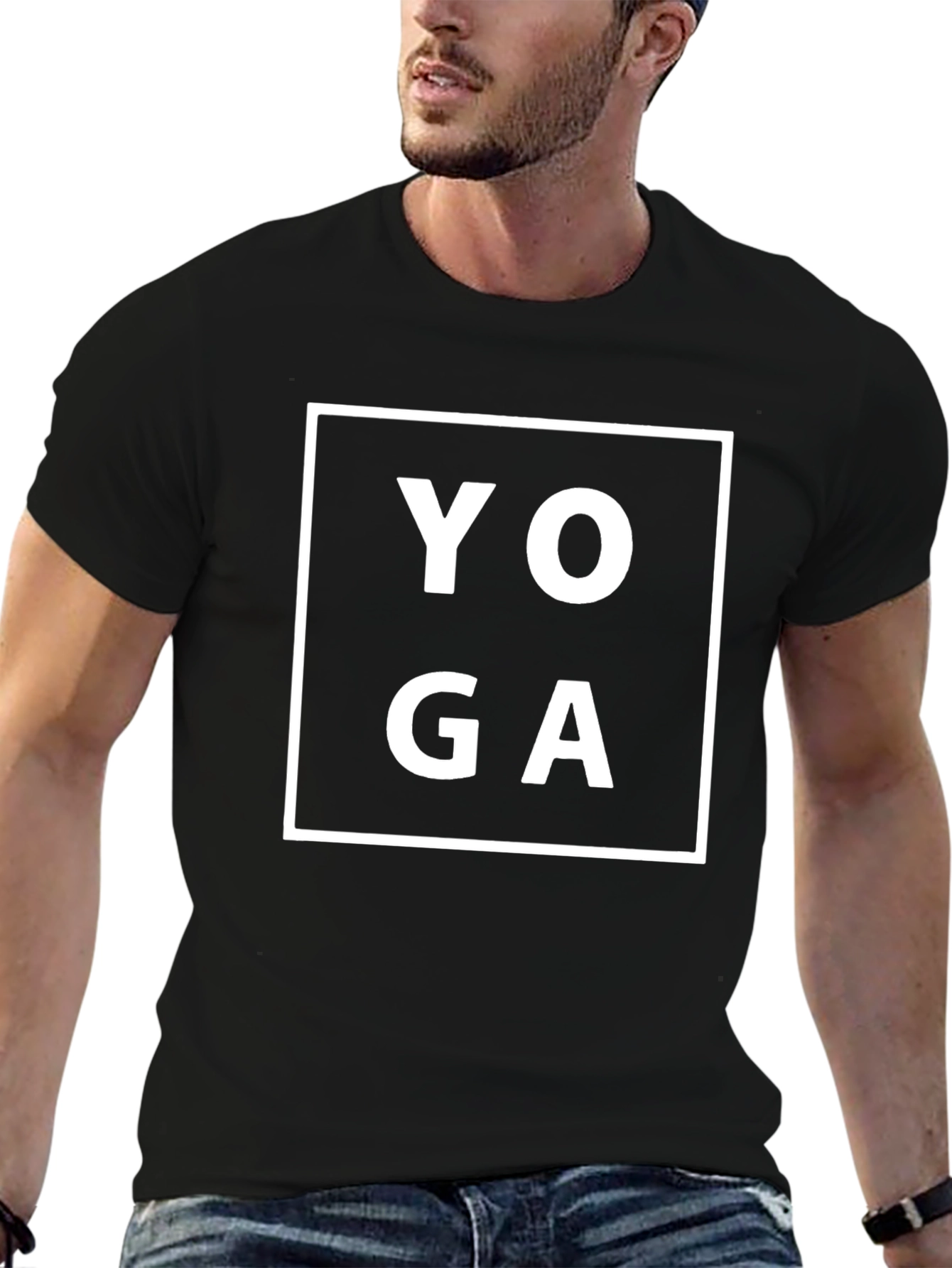 Yoga Black T-Shirt for Men