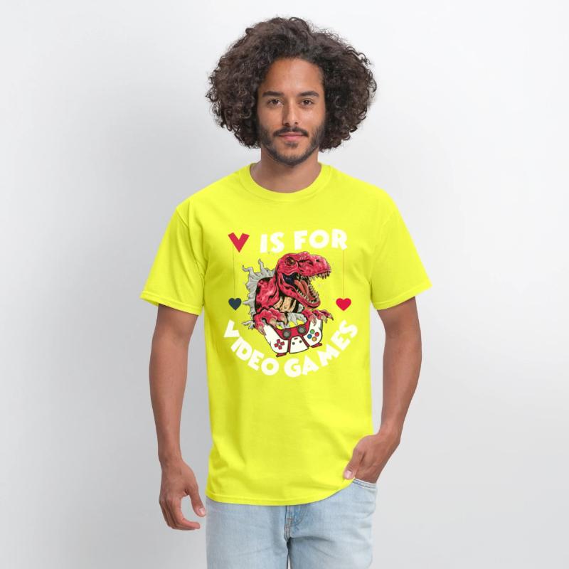 V Is For Video Games Anti-Valentine's Day T-Rex