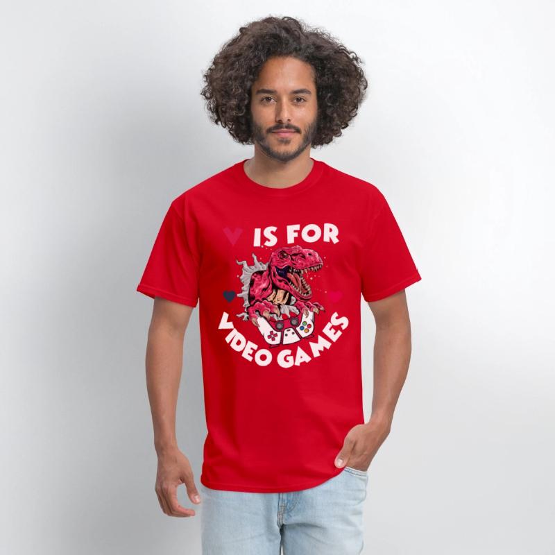 V Is For Video Games Anti-Valentine's Day T-Rex