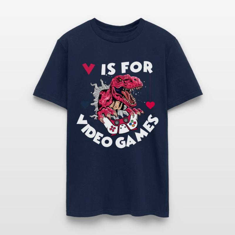 V Is For Video Games Anti-Valentine's Day T-Rex