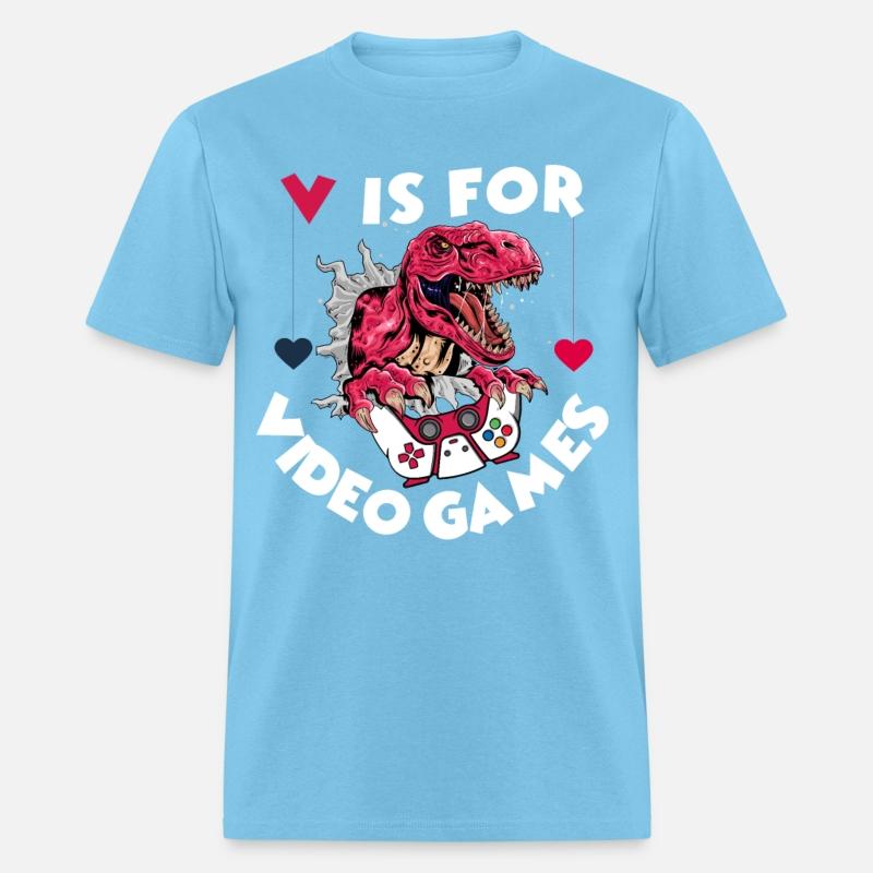 V Is For Video Games Anti-Valentine's Day T-Rex