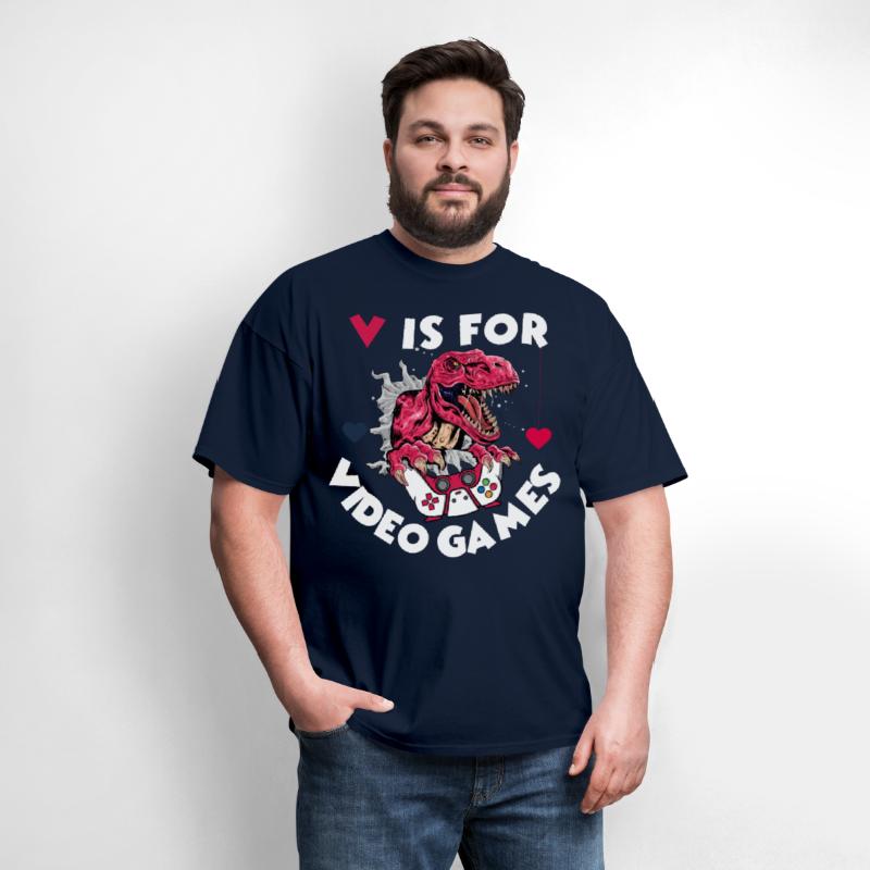 V Is For Video Games Anti-Valentine's Day T-Rex