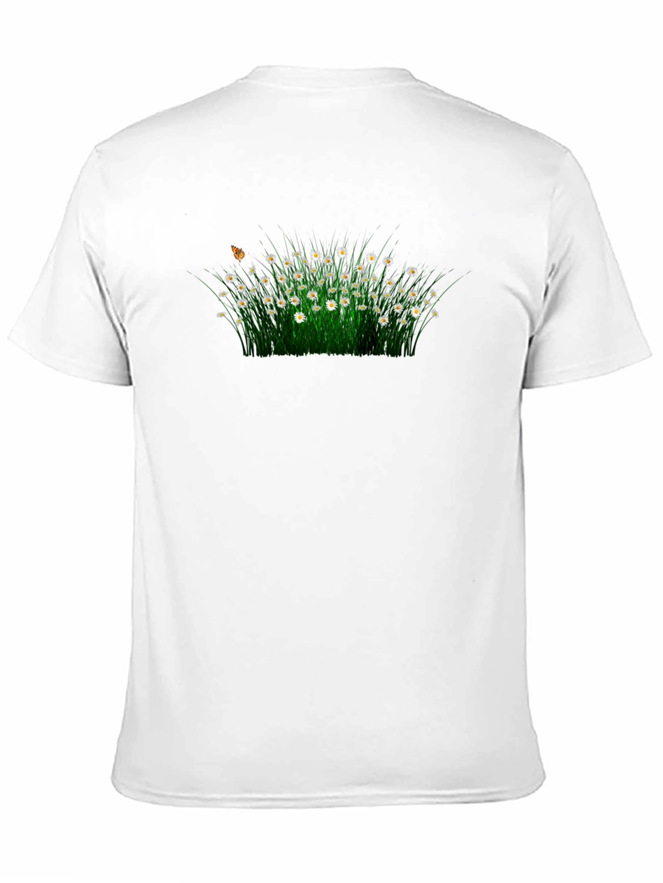 Daisy Field Graphic Tee - Soft Black Cotton T-Shirt