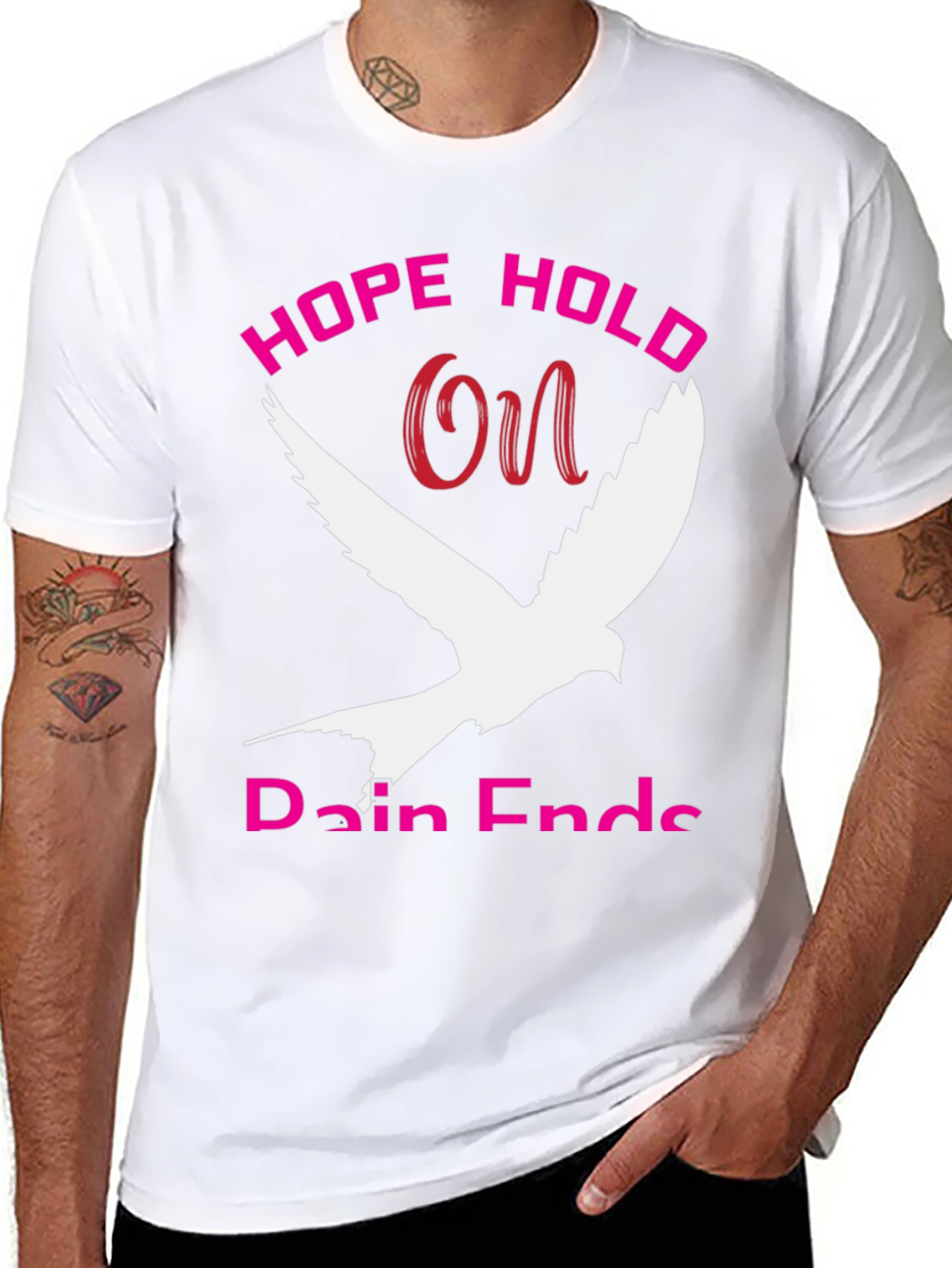 Hope Hold On Dove Graphic T-Shirt