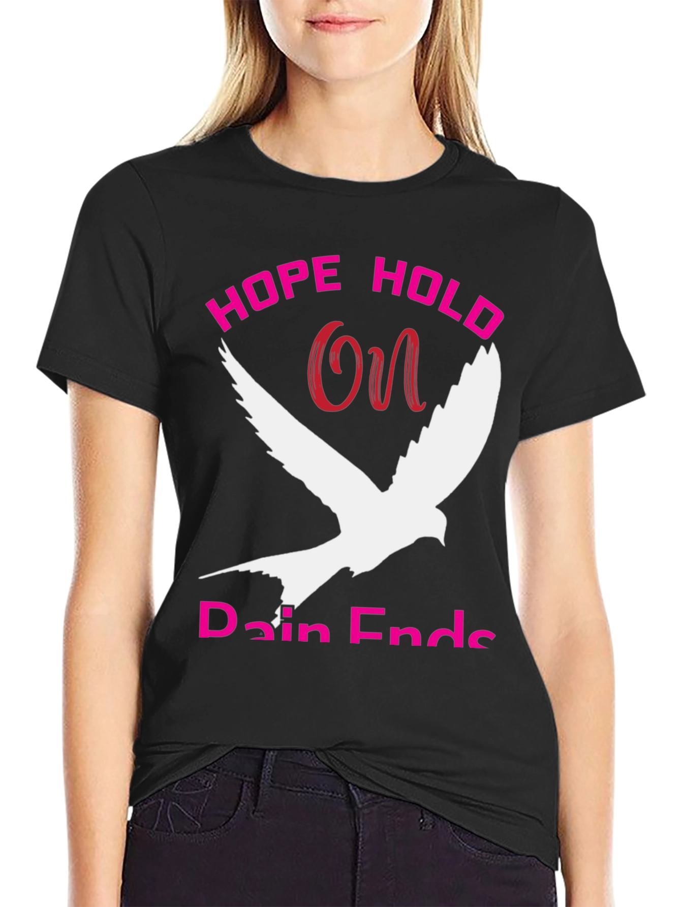 Hope Hold On Dove Graphic T-Shirt