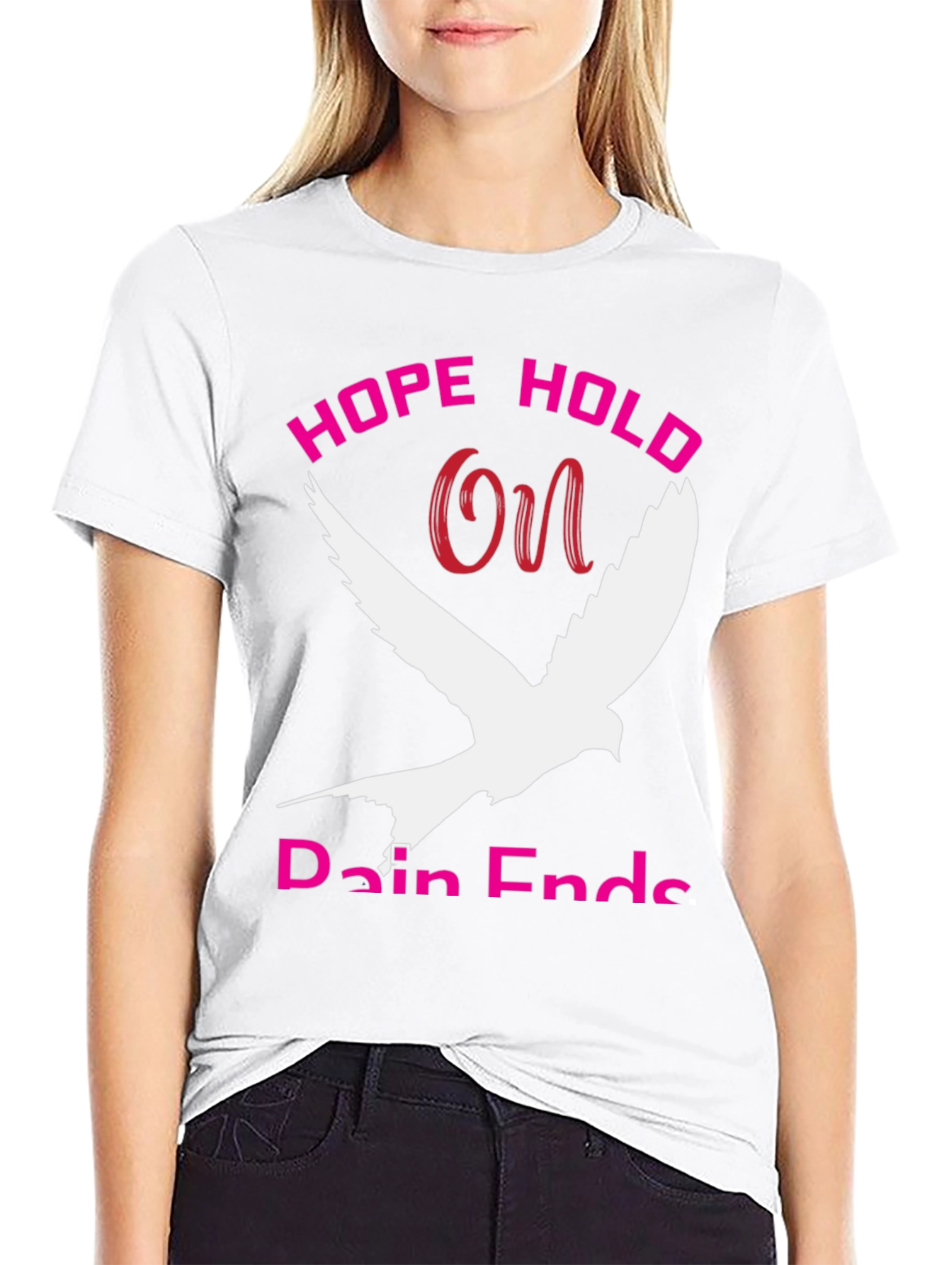 Hope Hold On Dove Graphic T-Shirt