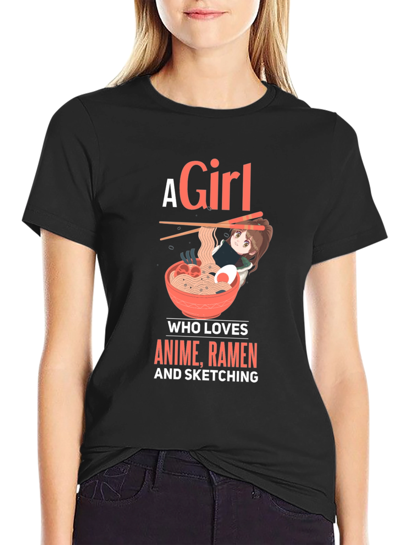 Anime Ramen Sketching T-Shirt