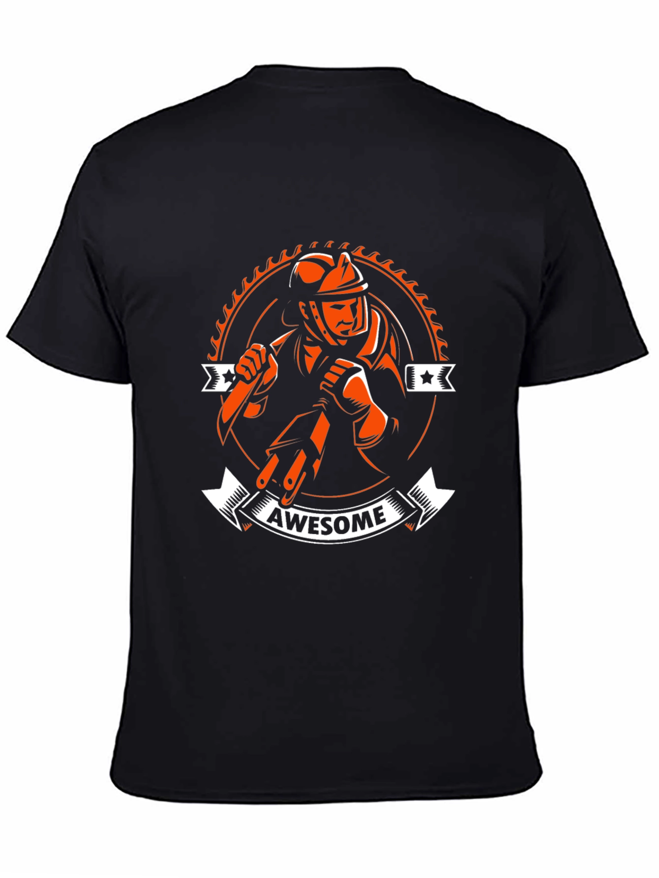 Awesome Firefighter T-Shirt - Black