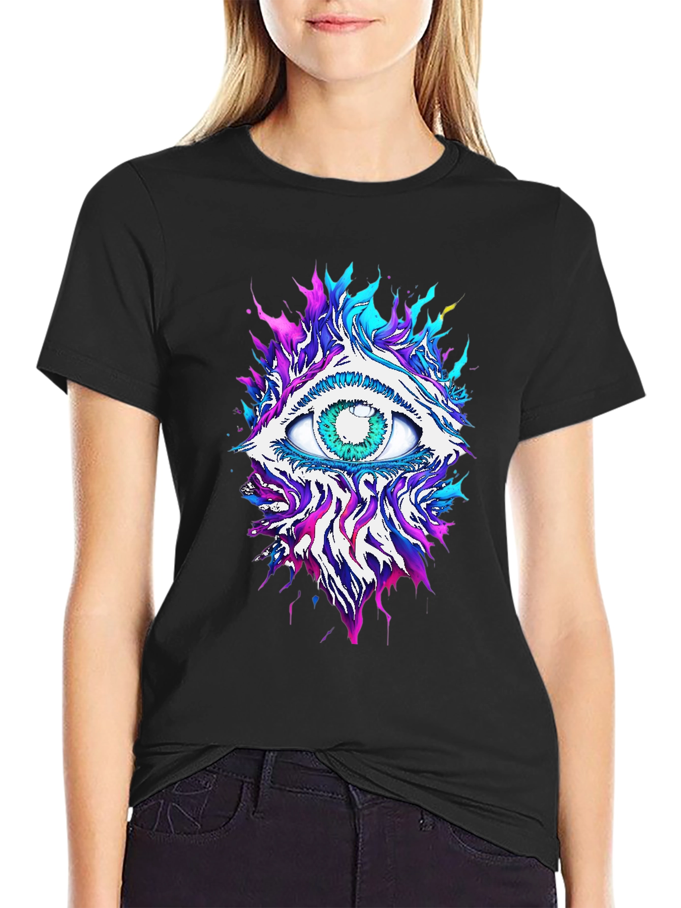 Mystic Eye Graphic Black T-Shirt
