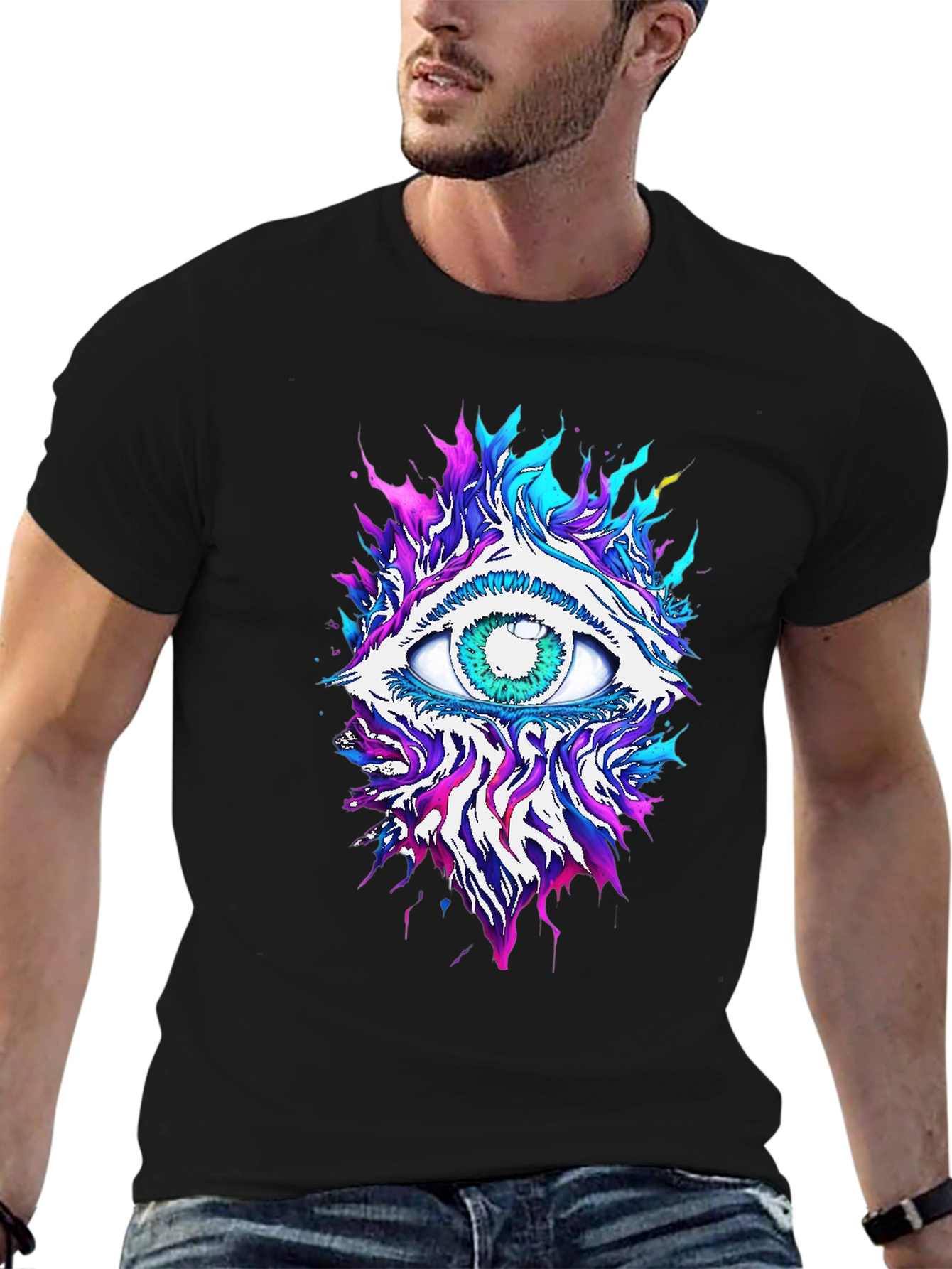 Mystic Eye Graphic Black T-Shirt