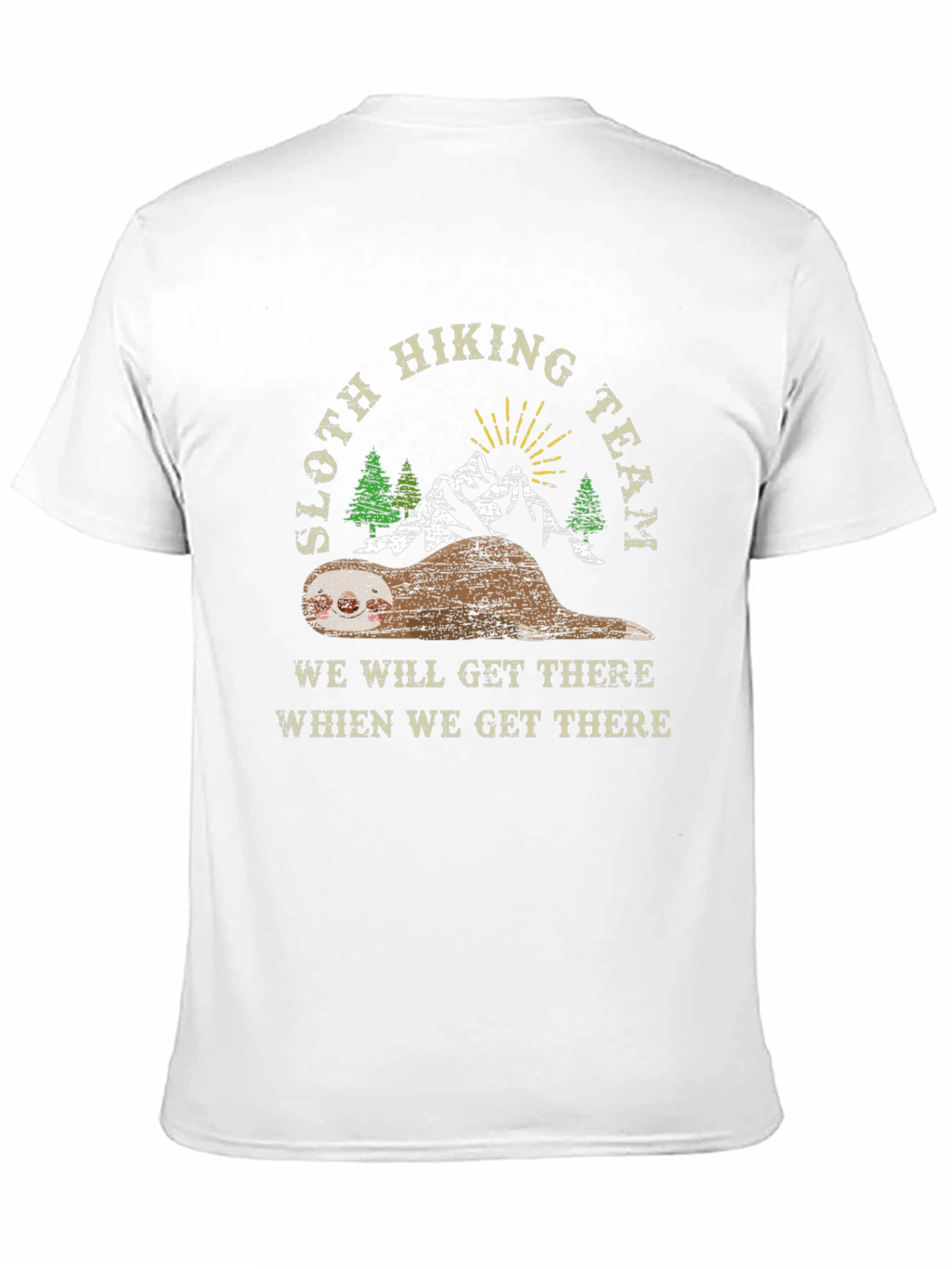 Sloth Hiking Team Black T-Shirt
