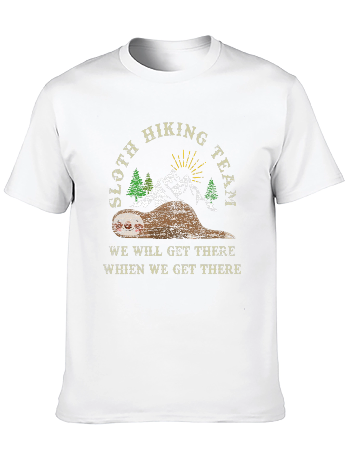 Sloth Hiking Team Black T-Shirt