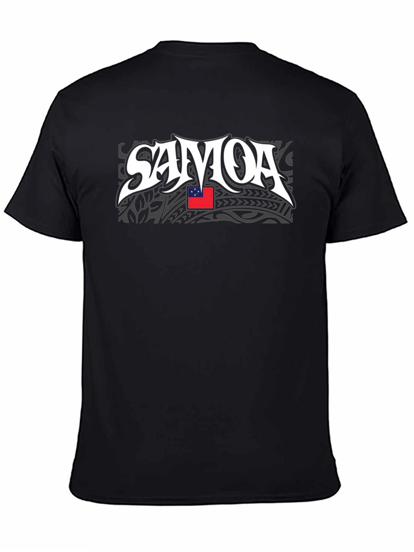 Samoa Flag Black T-Shirt