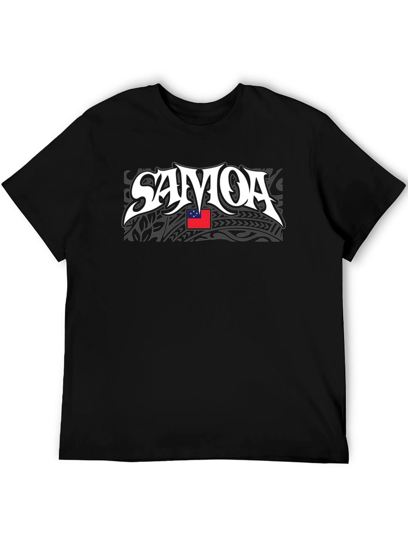 Samoa Flag Black T-Shirt