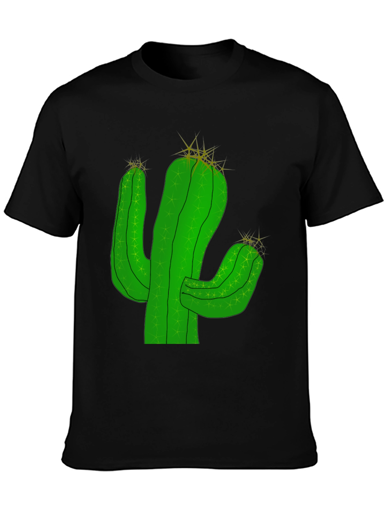 Cactus Graphic Tee - Desert Style Black T-Shirt