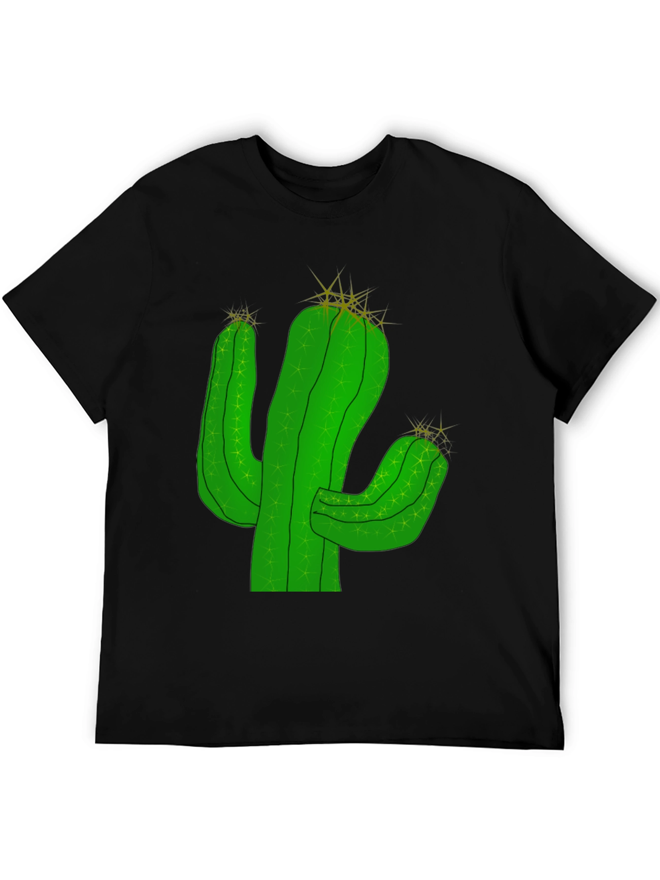 Cactus Graphic Tee - Desert Style Black T-Shirt