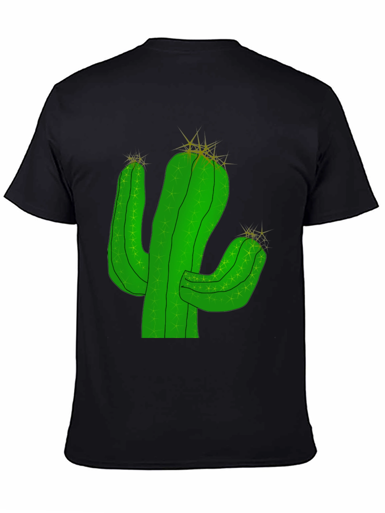 Cactus Graphic Tee - Desert Style Black T-Shirt