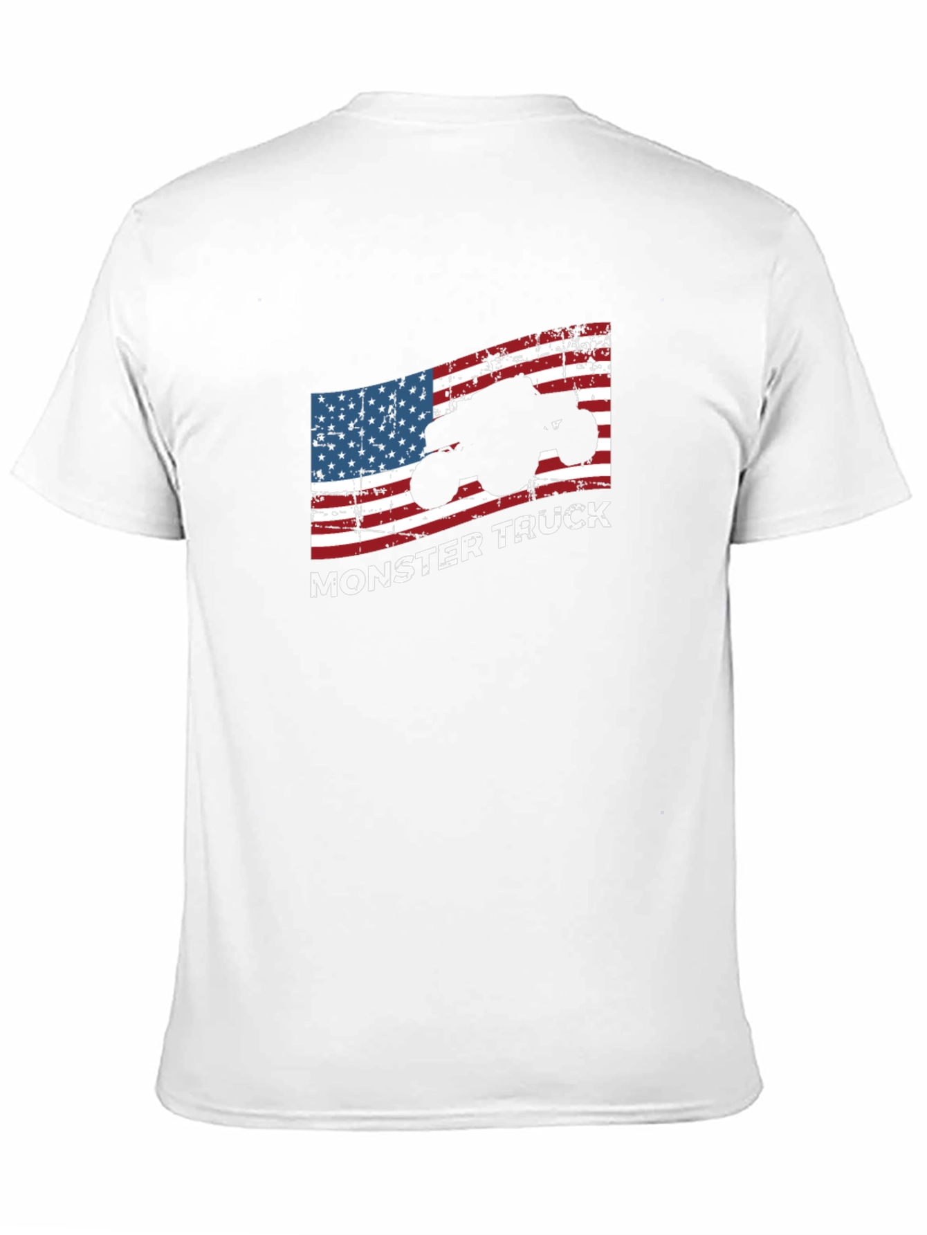 Monster Truck American Flag Graphic T-Shirt