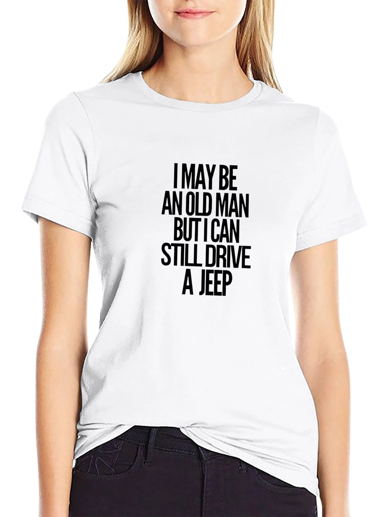 Old Man Jeep Driver Graphic T-Shirt