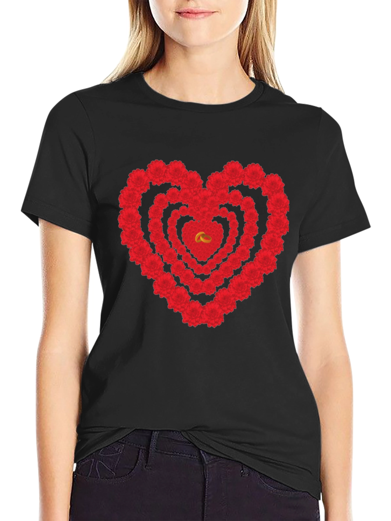Floral Heart Graphic T-Shirt