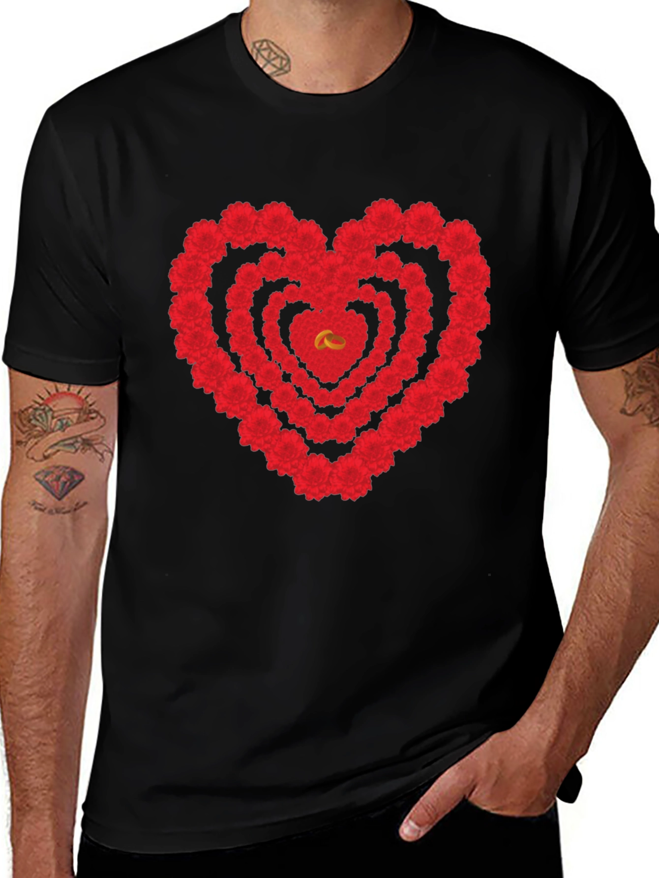 Floral Heart Graphic T-Shirt