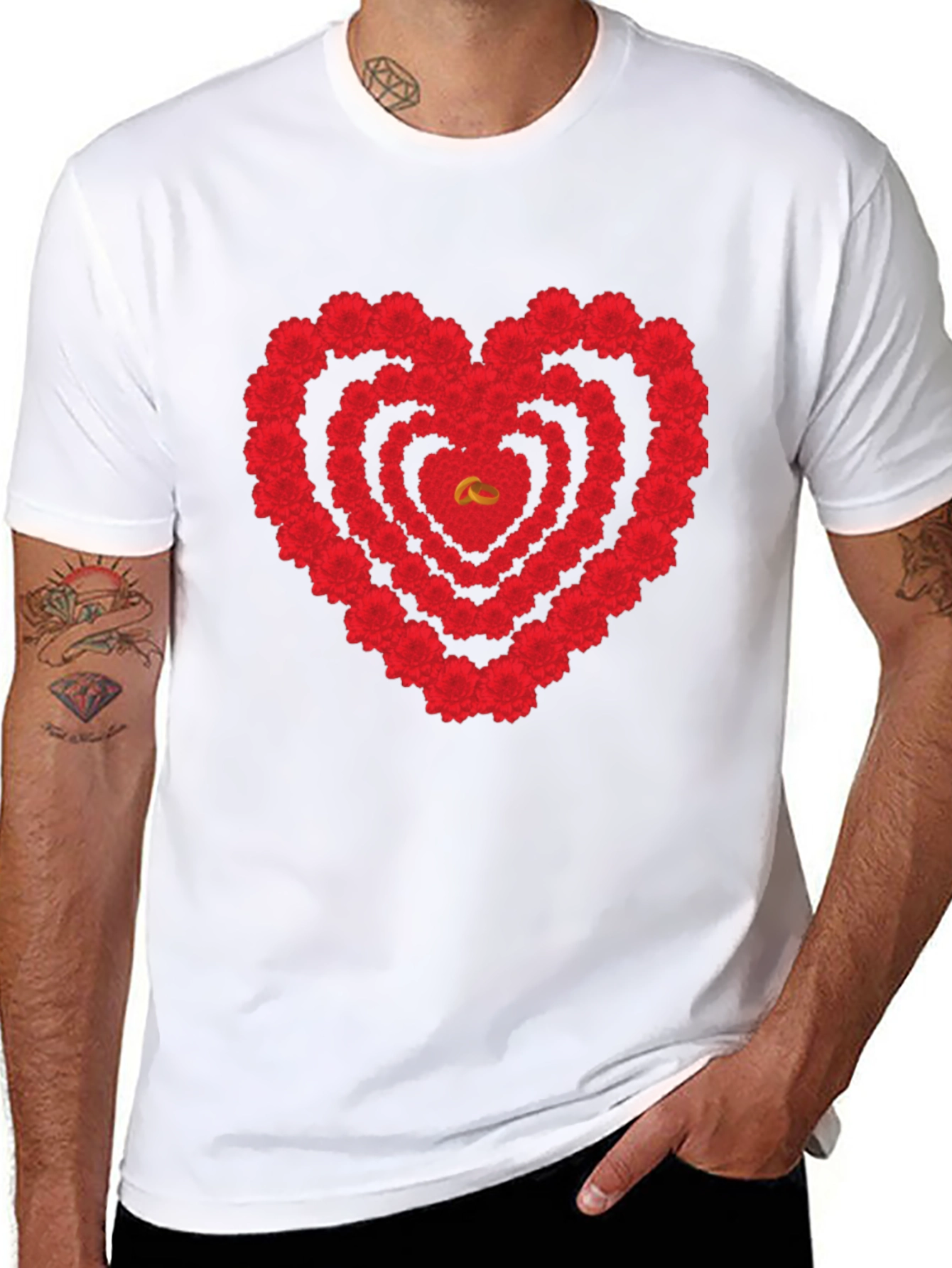 Floral Heart Graphic T-Shirt