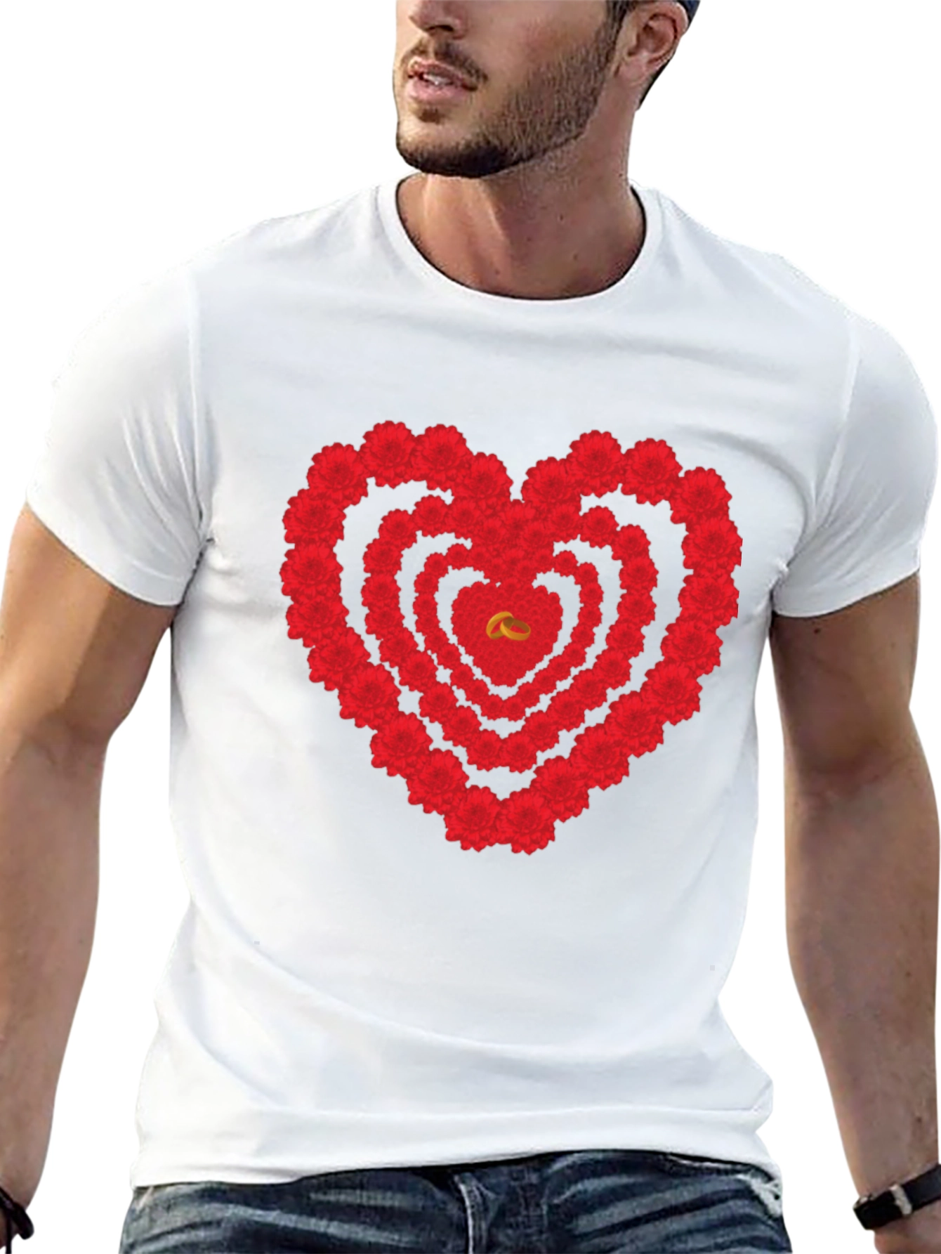 Floral Heart Graphic T-Shirt