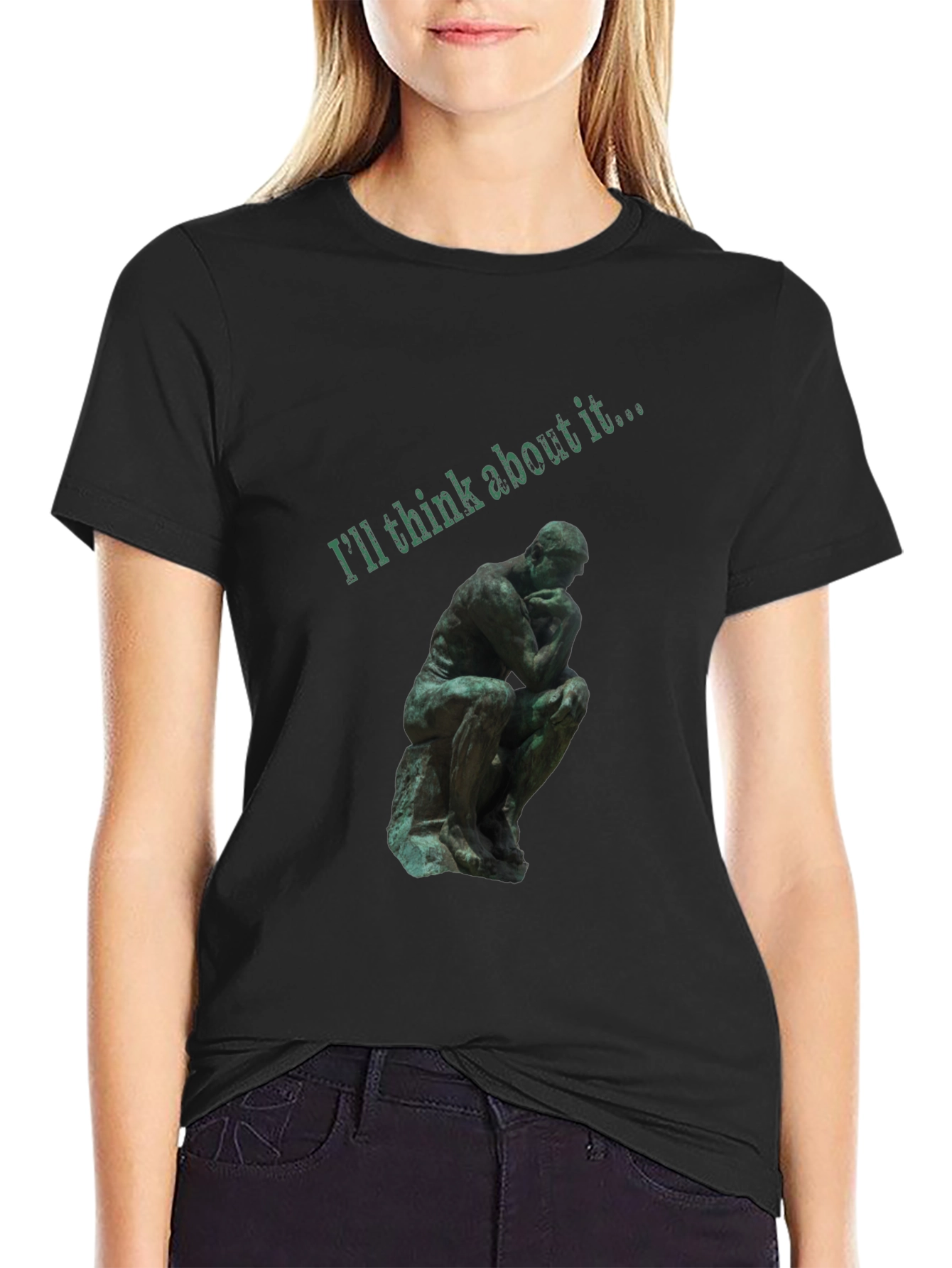 The Thinker Graphic Tee - Ill think about it...