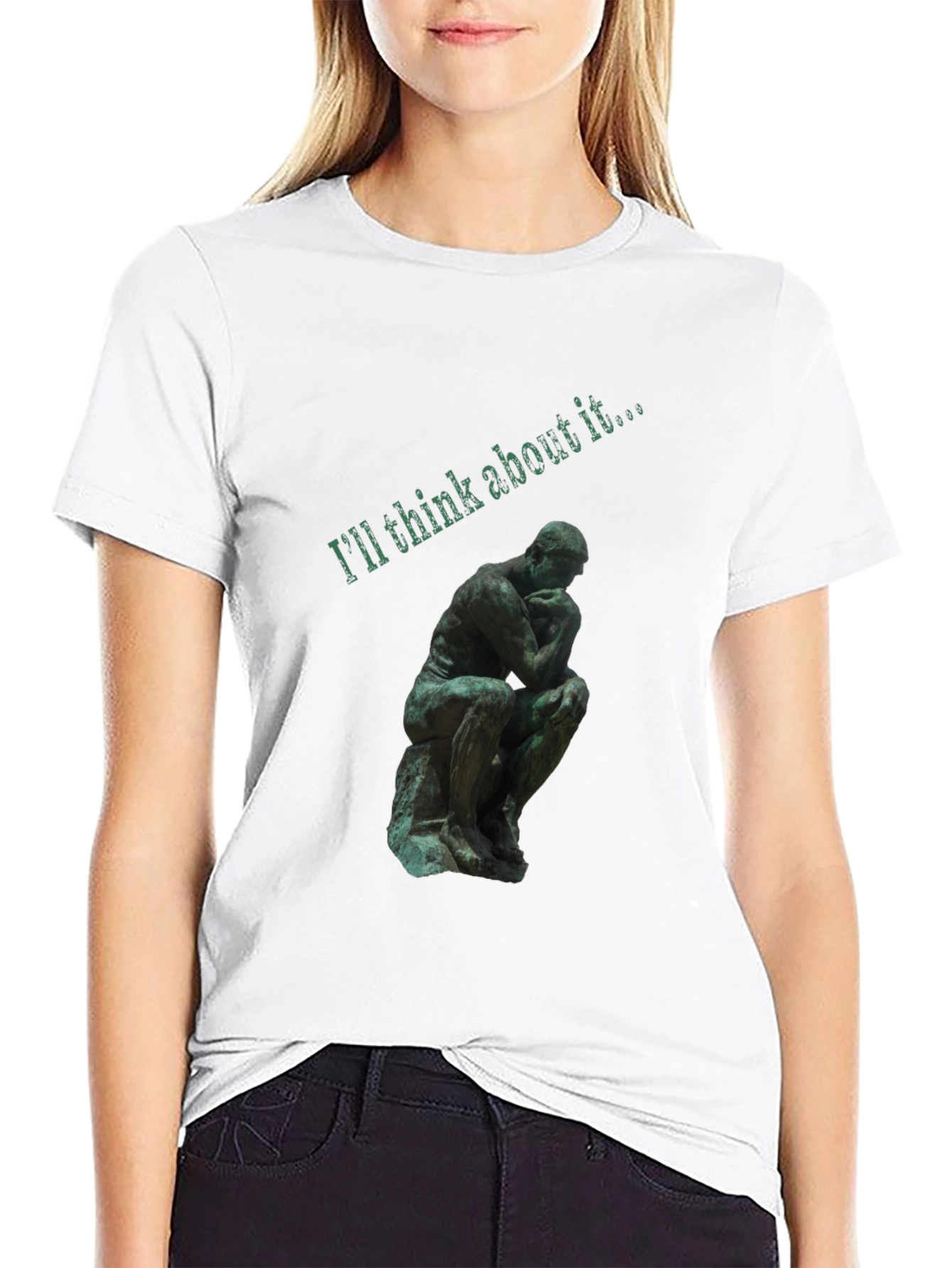The Thinker Graphic Tee - Ill think about it...