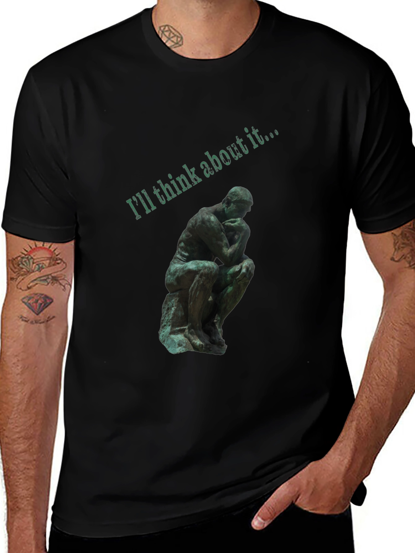 The Thinker Graphic Tee - Ill think about it...