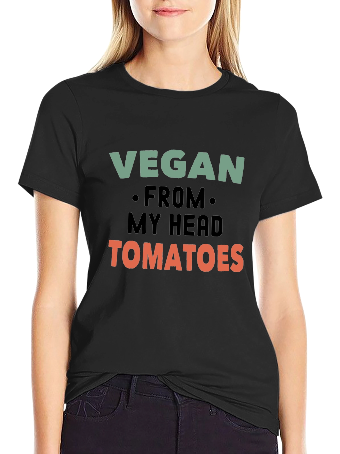 Vegan From My Head Tomatoes Graphic Tee