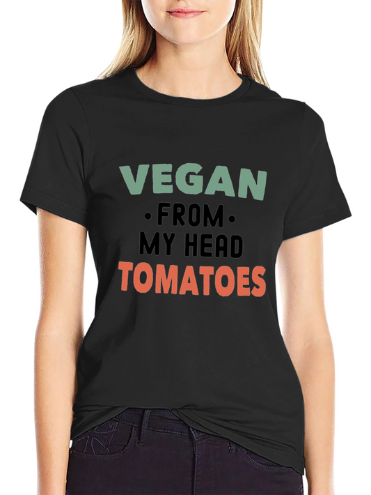 Vegan From My Head Tomatoes Graphic Tee