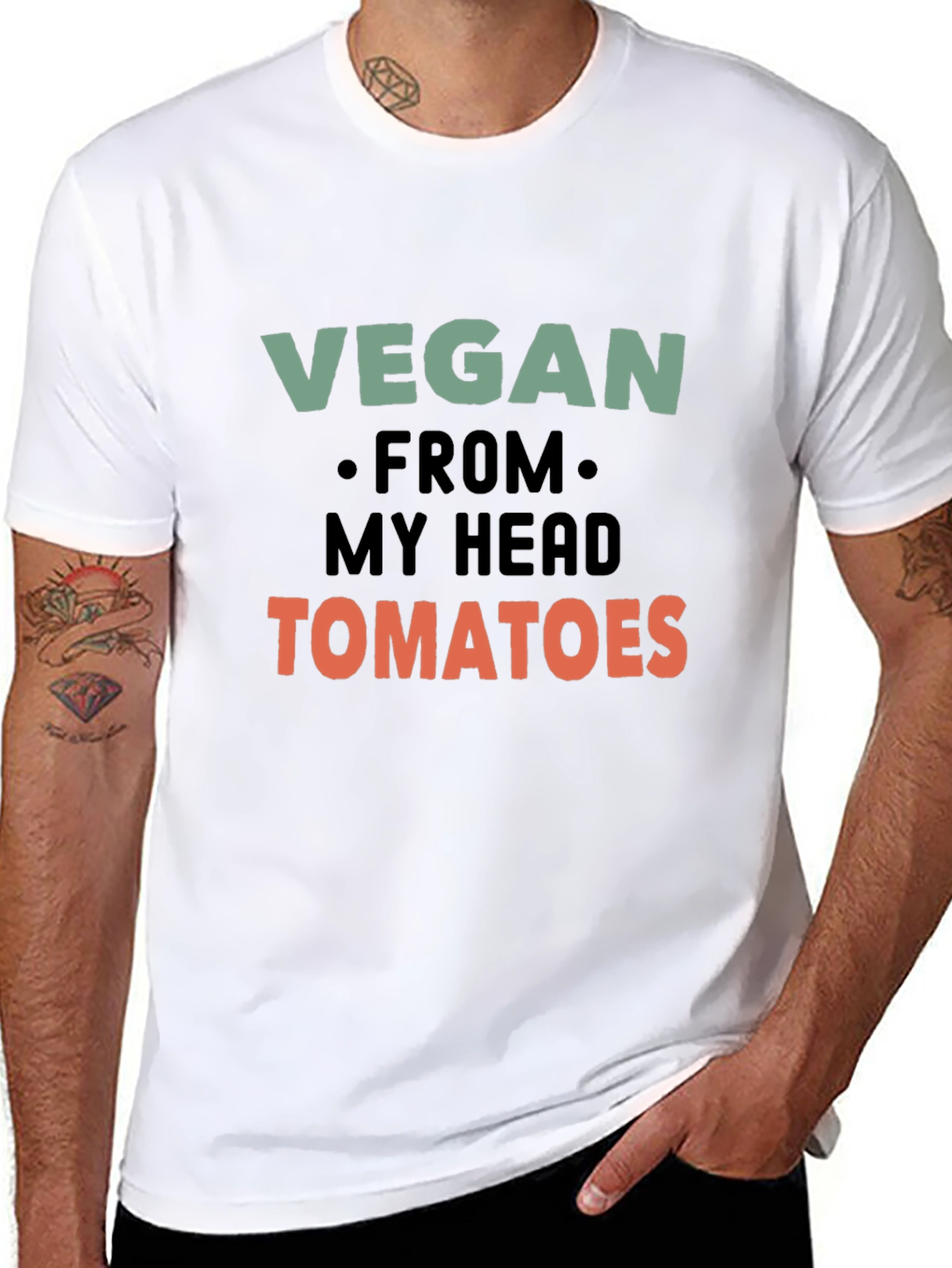 Vegan From My Head Tomatoes Graphic Tee