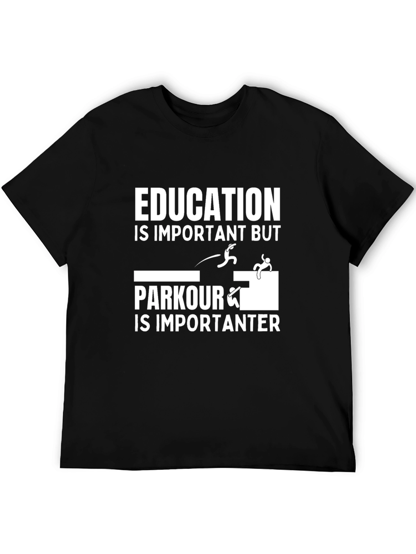 Education vs Parkour Graphic Tee