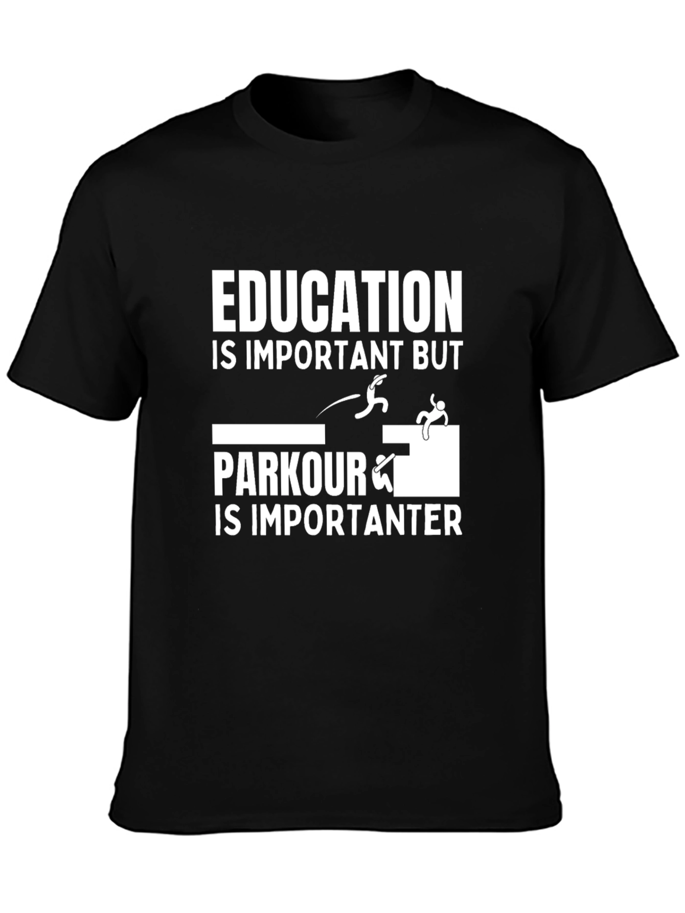 Education vs Parkour Graphic Tee