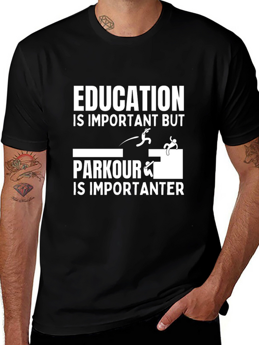 Education vs Parkour Graphic Tee