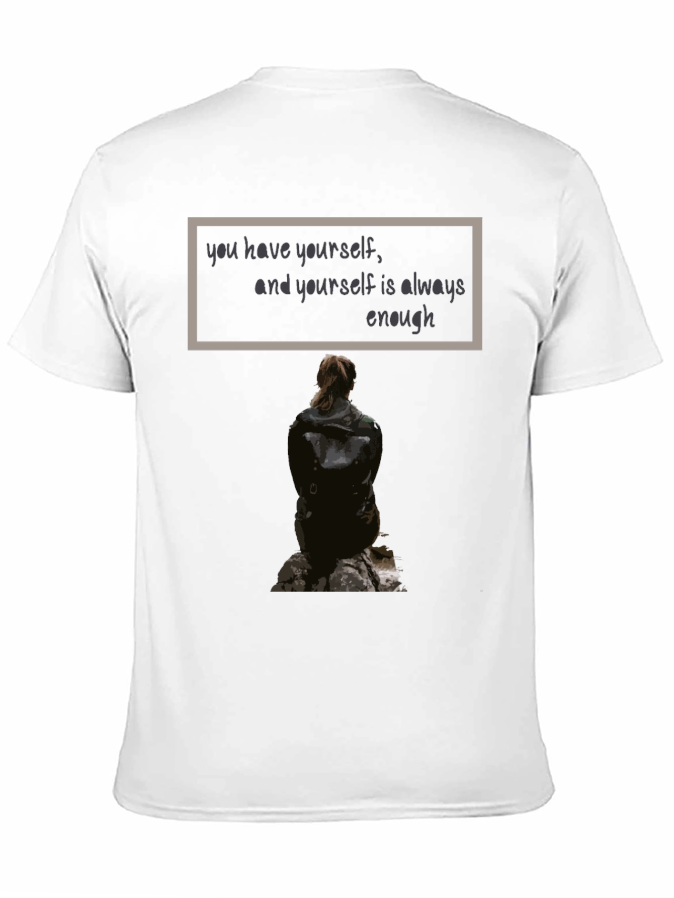 Inspirational Quote Graphic T-Shirt - Unisex Black Tee