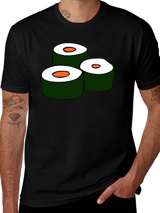 Sushi Roll Graphic Tee - Unique Foodie T-Shirt