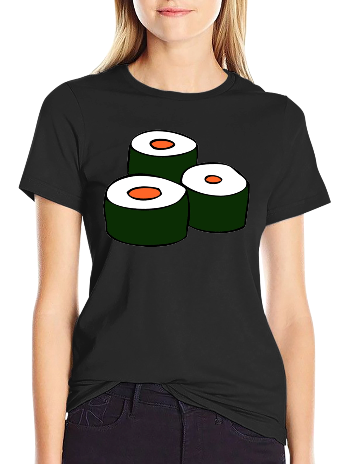 Sushi Roll Graphic Tee - Unique Foodie T-Shirt