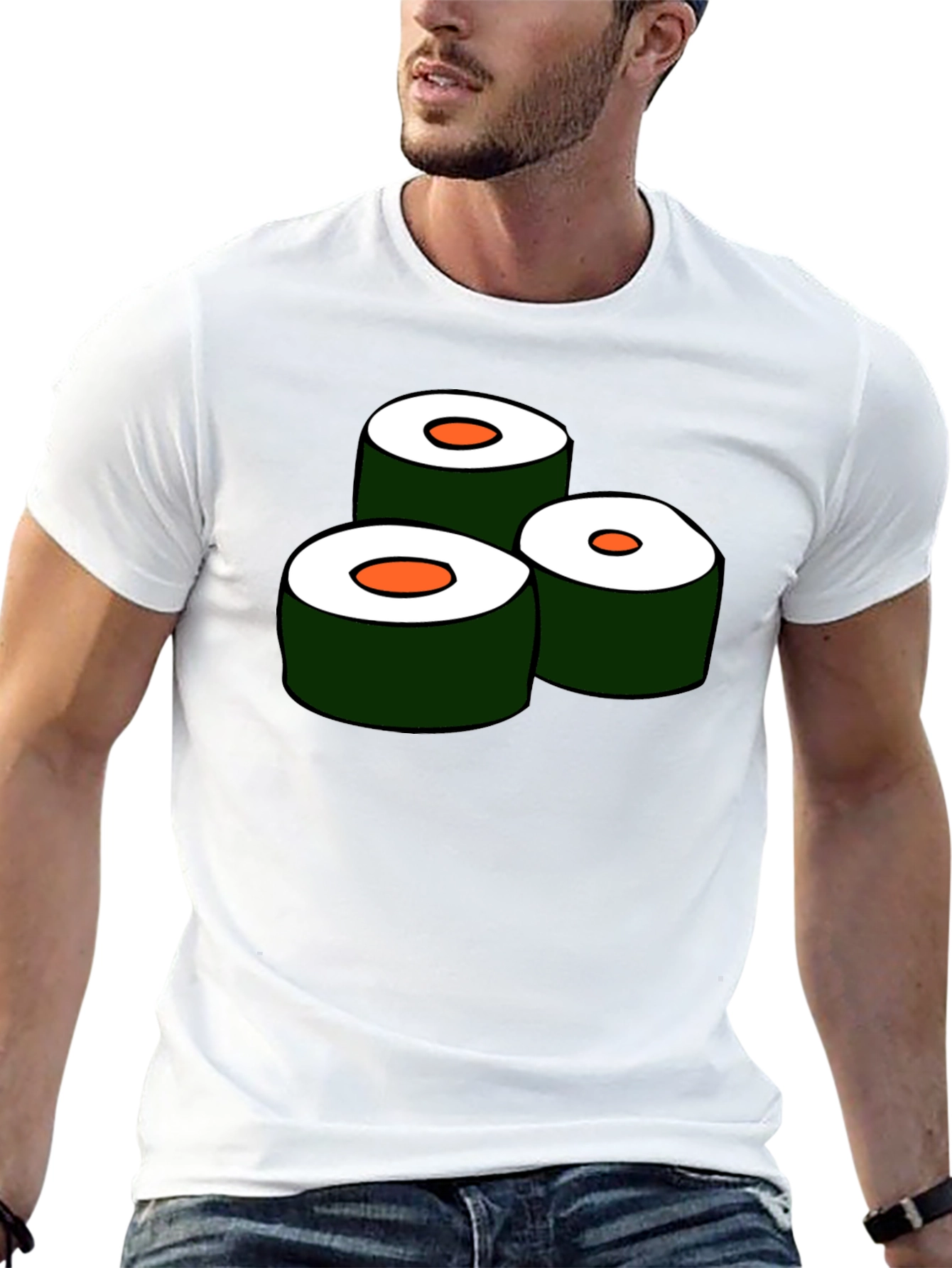 Sushi Roll Graphic Tee - Unique Foodie T-Shirt